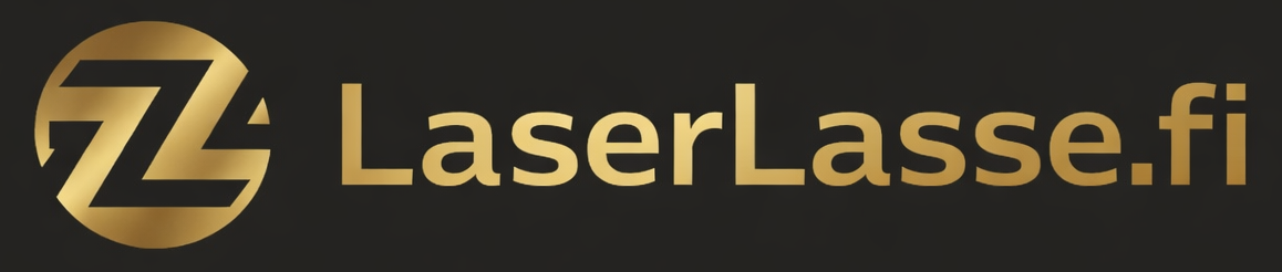 LaserLasse.fi logo Kaiverrukset ja merkkaukset laserilla logo pienempänä pienet reunat